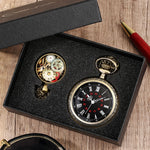 Digital Stainless Steel Pocket Watch Gift Set