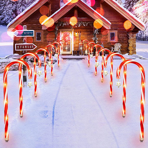 Candy Cane Lane LED Solar Lamp - Image 0
