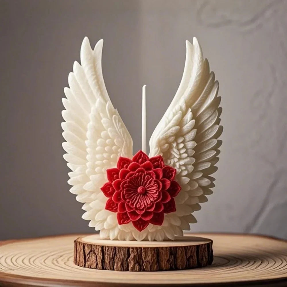 Angel Wing Flower Candle Holder - Image 3
