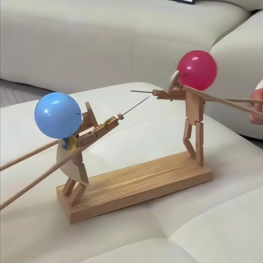 DIY Wooden Bots Battle Game Toy - Image 5