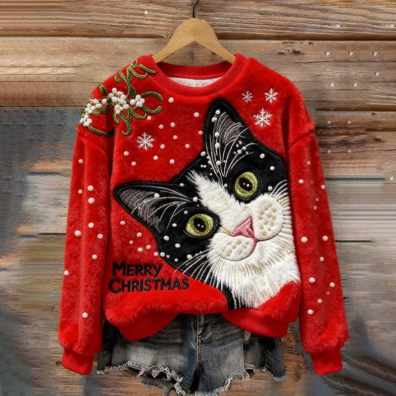Christmas Village Plush Sweater - Image 0