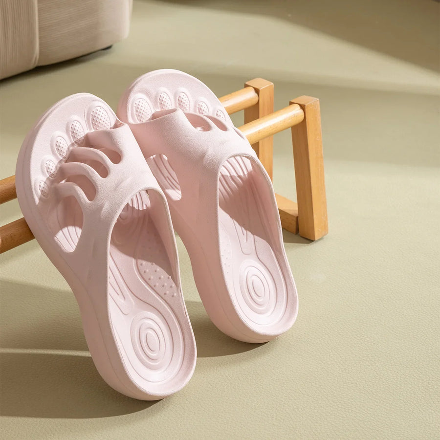 Wide Steps Five Toe Arch Support Slippers