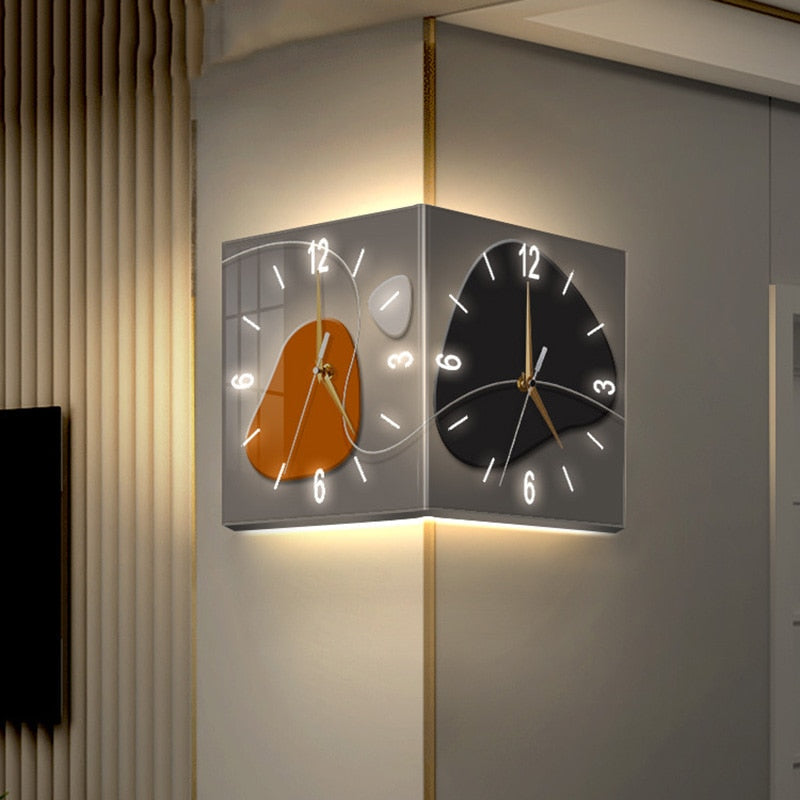 Elegance Time Wall Double Corner Clock · Mavigadget