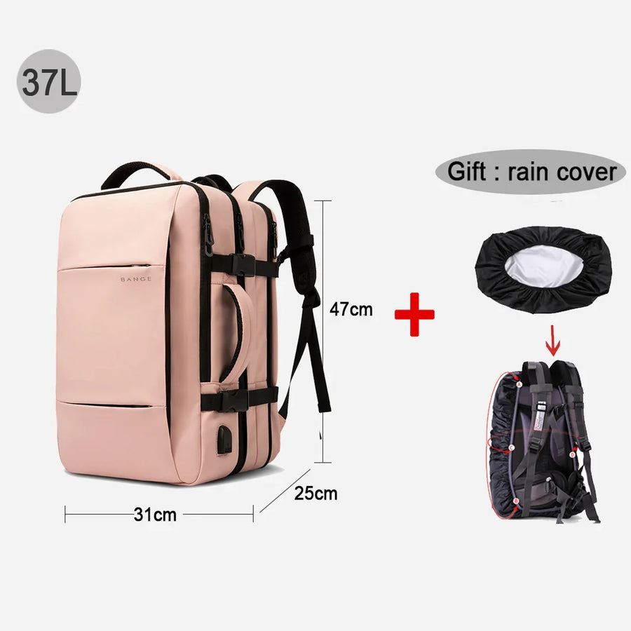 Modern Style Expandable Smart Large Waterproof Travel Backpack - Image 8