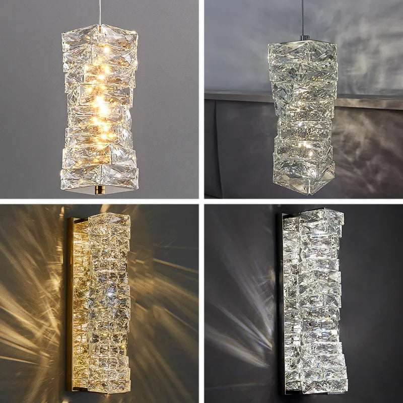 Icefall Crystal American Wall Lamp - Image 4