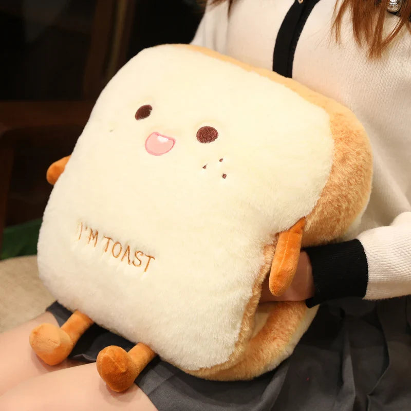 Plush Toast Bread Ultra Soft Hand Warmer Pillow