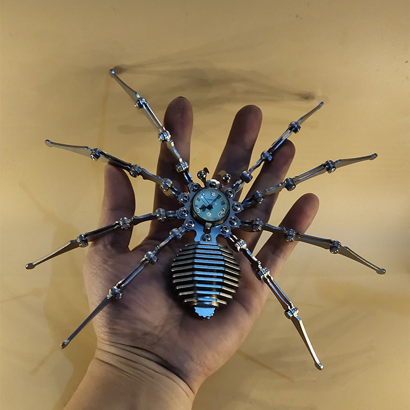 Robot spider Stainless Steel Mechanical Clock