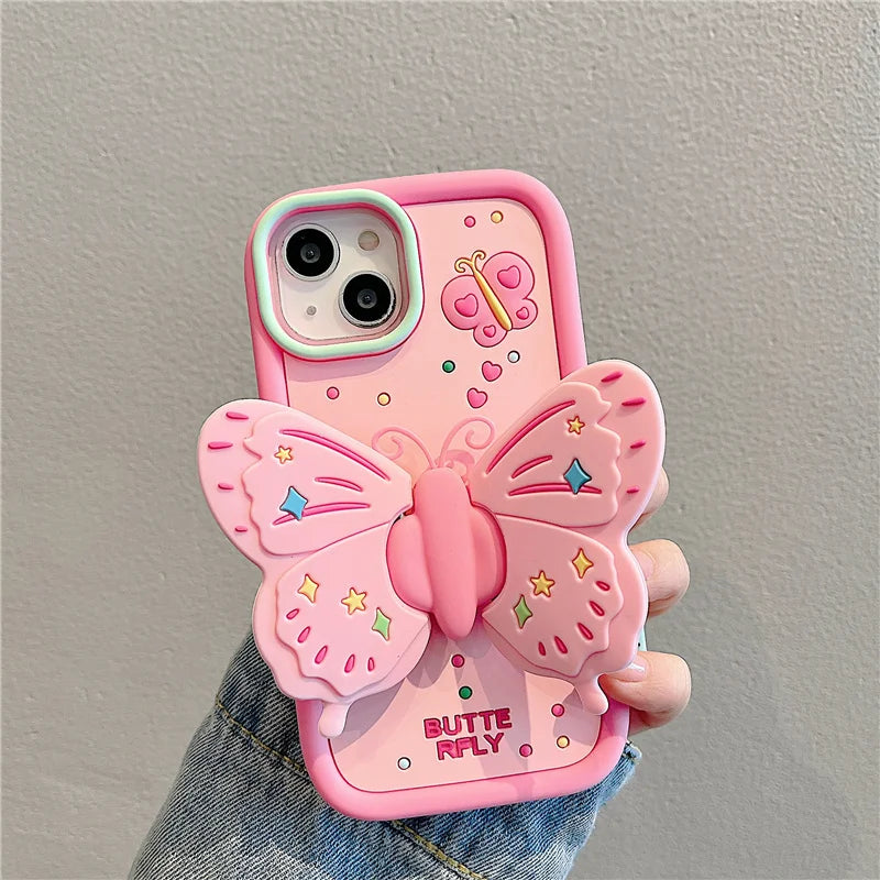 Lovely 3D Folded Butterfly Shockproof iPhone Case - Image 5