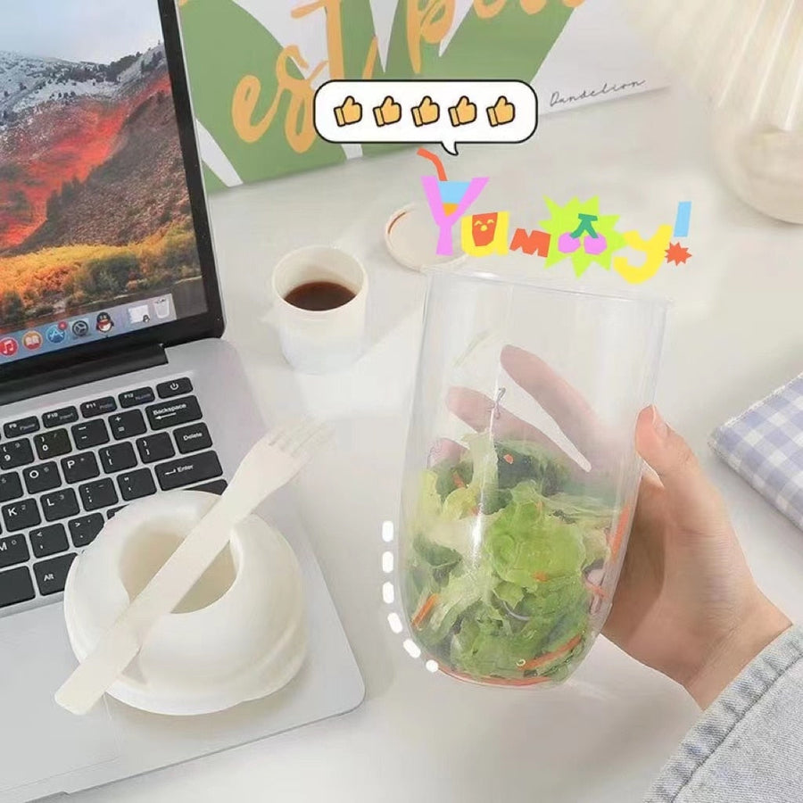 Portable Built-in Fork Mini Salad Cup - Image 4