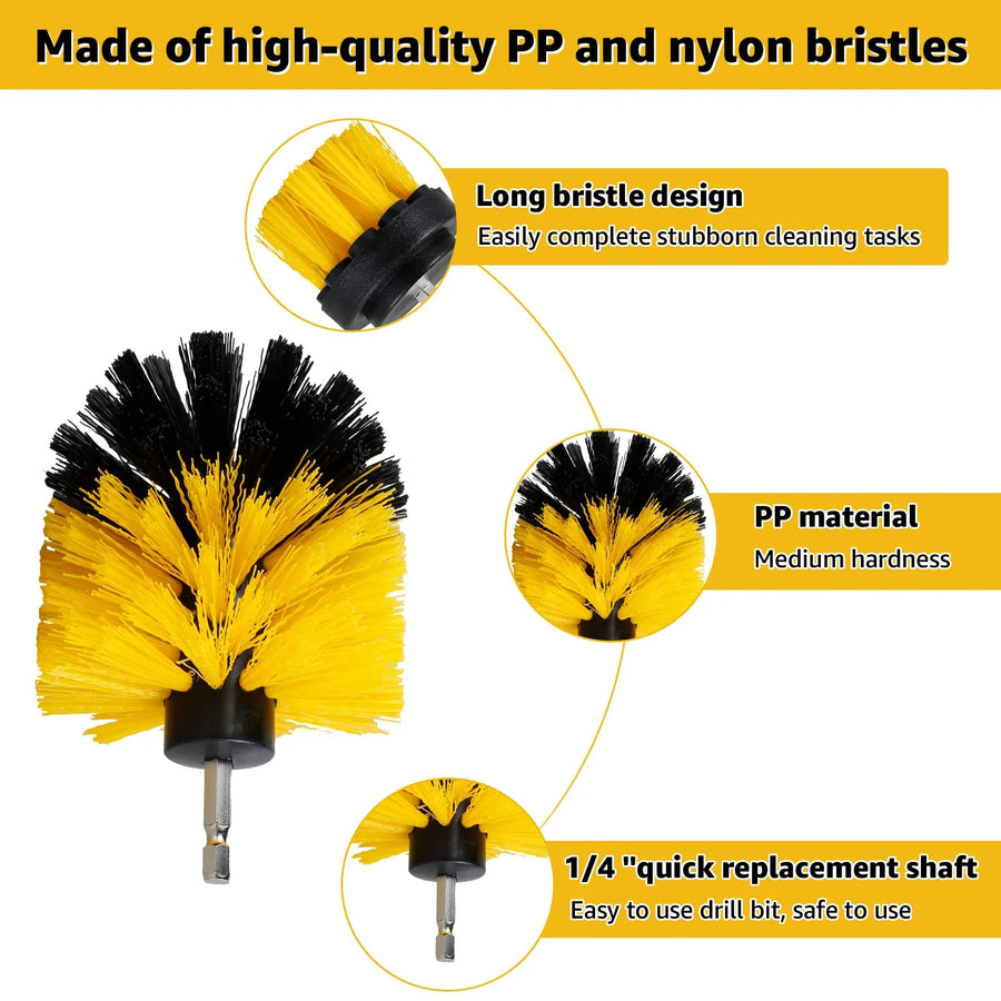 5PCS Electric Drill Attachment Ultimate Cleaning Brush Kit - Image 3