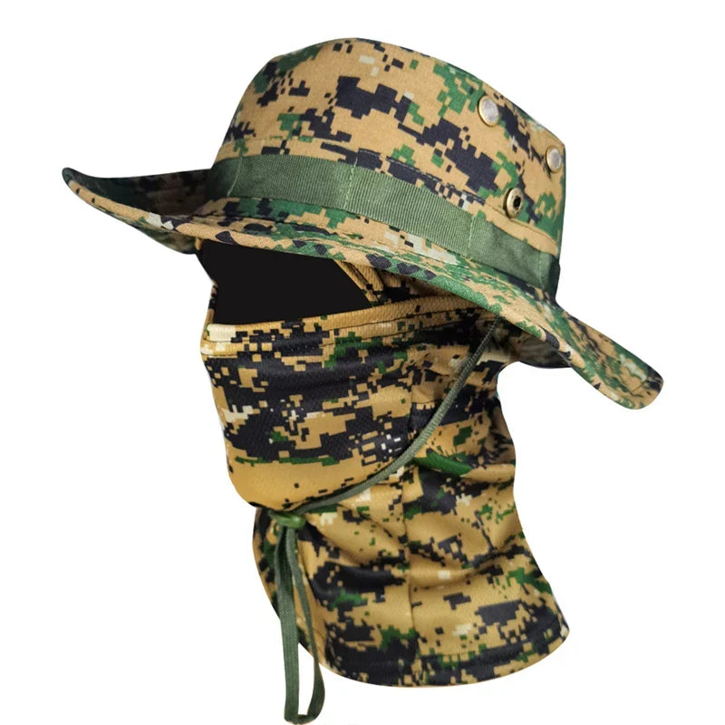 Tactical Camouflage Full Face Cover Hat - Image 9