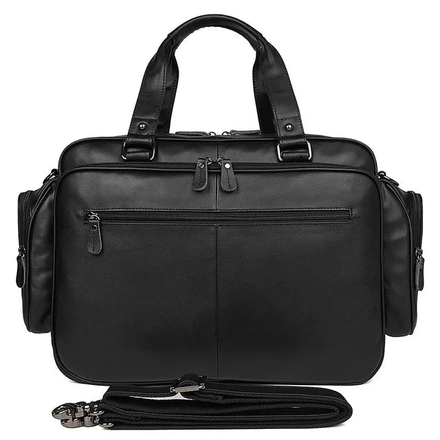 Multifunctional Large Capacity Genuine Leather Vintage Handbag - Image 10