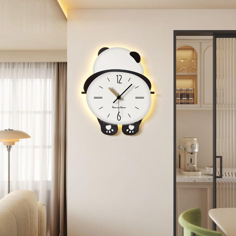Shy Panda Creative Wall-Hanging Clock - Image 3