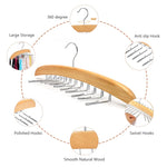 Wooden Space Saving Multi Organizer Hanger