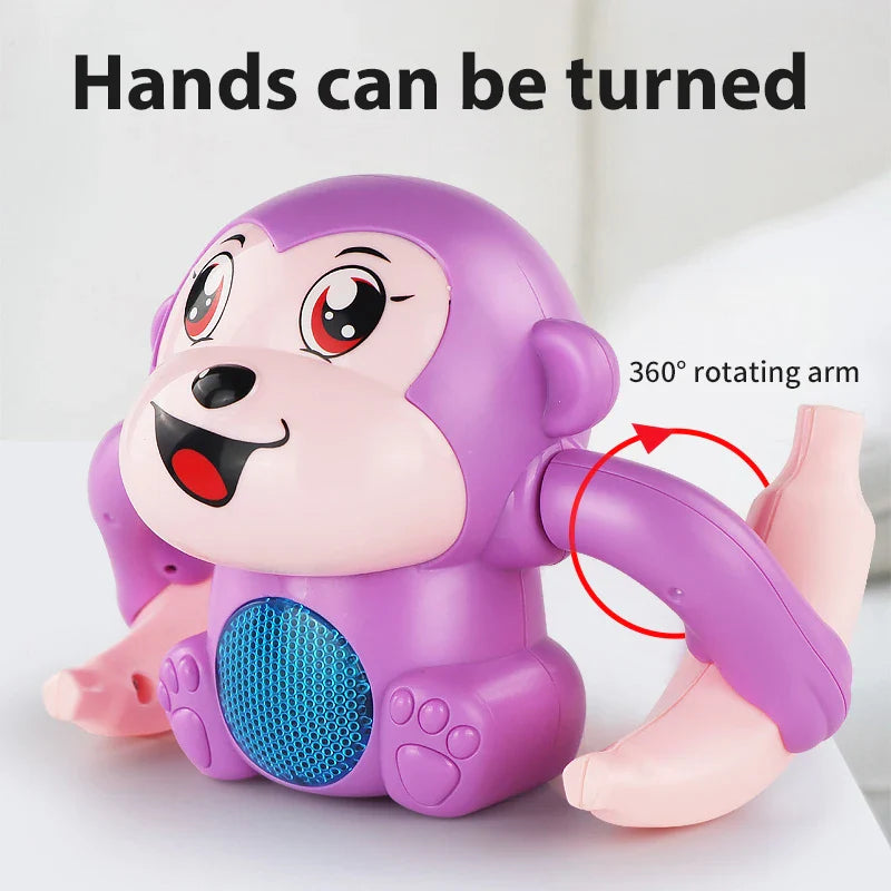 Interactive Monkey Rolling Light-Up Musical Toy - Image 2