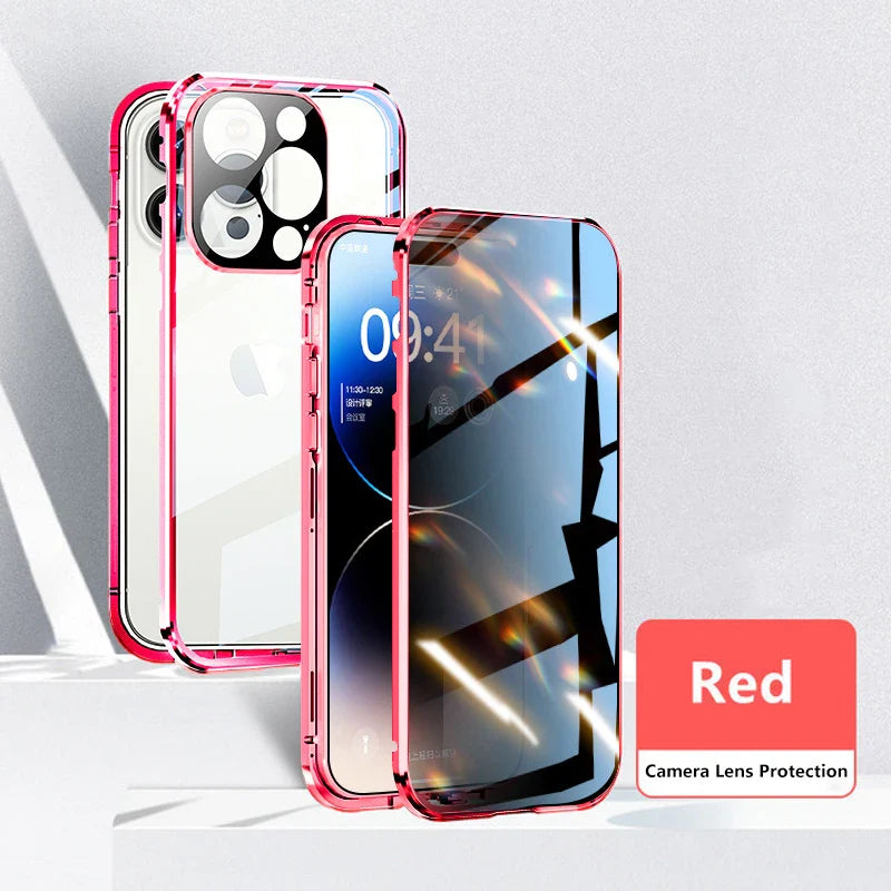Invisible Shield Full Cover Anti-Peep Privacy  Magnetic Phone Case - Image 14