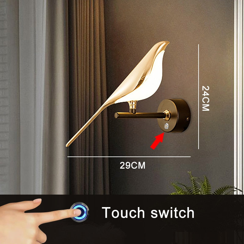 Modern Nordic Wall Bird Lamp - Image 1