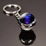 Cosmic Luminous Glass Keychain