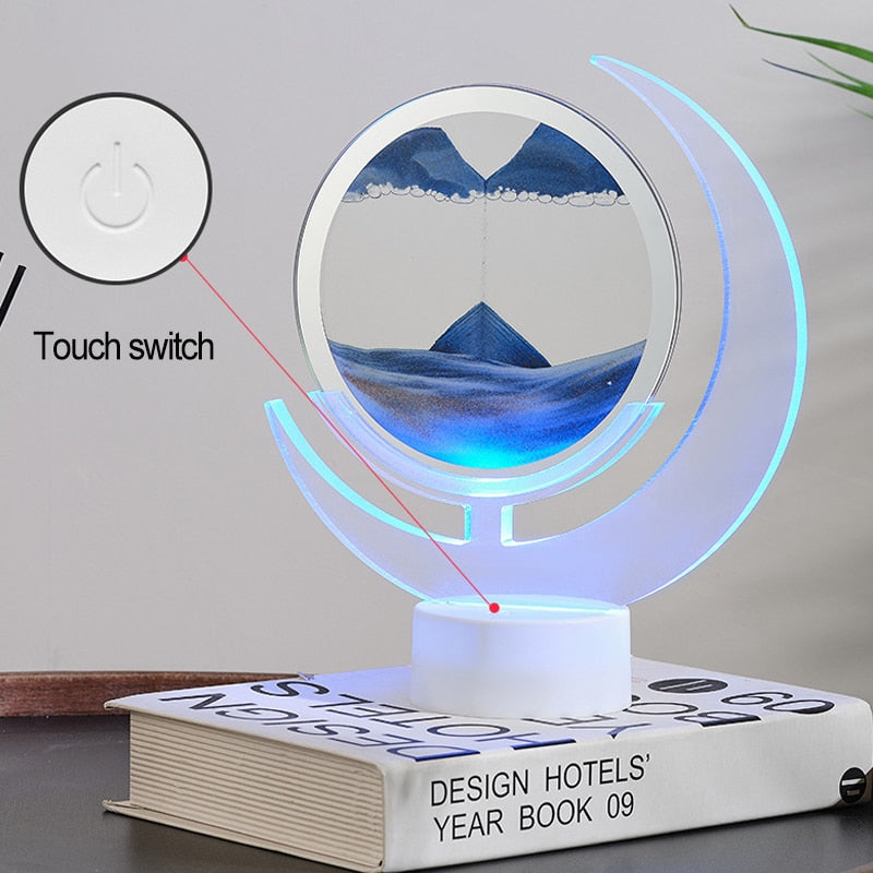 Sand Serenity Moon Shape Night Light