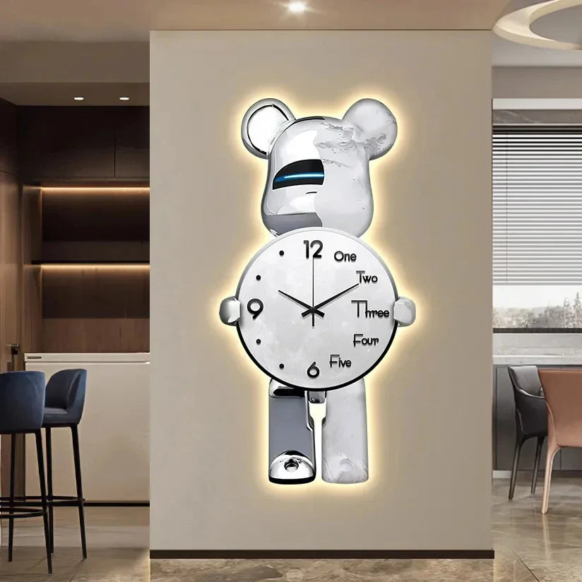 Glowing Star Bear LED Wall Clock - Image 11