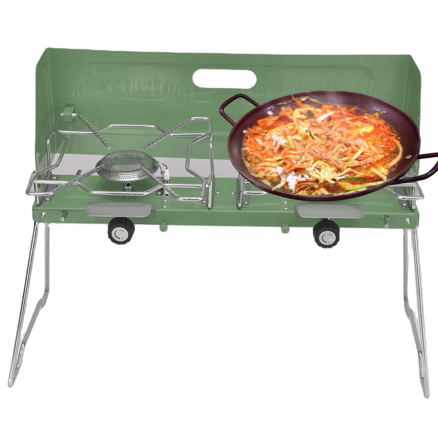 Foldable Portable Camping Double Burner Gas Stove - Image 8