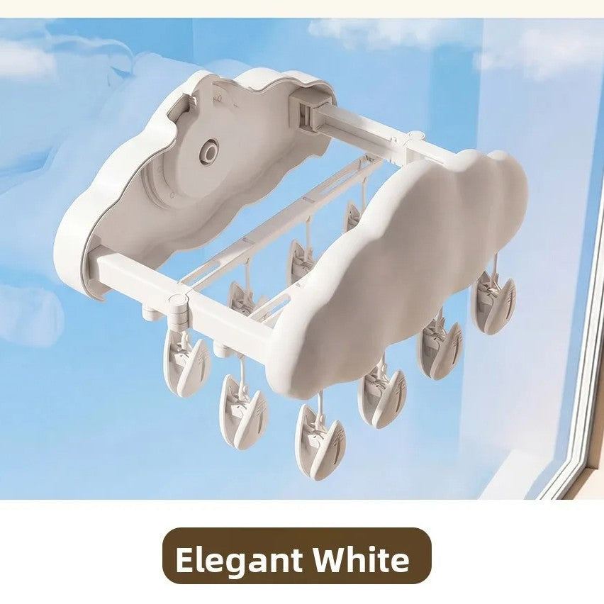Pinned Cloud-Design Suction Foldable Laundry Rack - Image 7