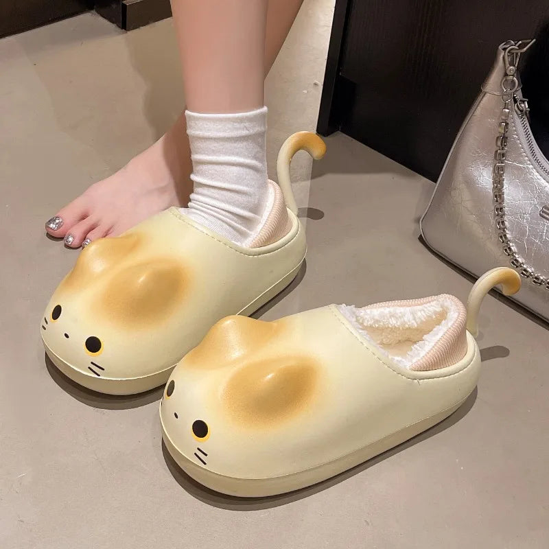Furry Cat Home Slippers - Image 5