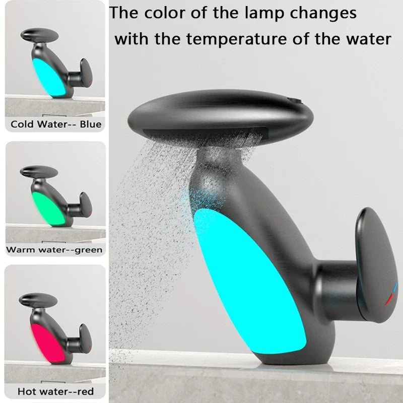 Heat Sensor Color Changing Atmosphere Pull-Out Modern Faucet - Image 1
