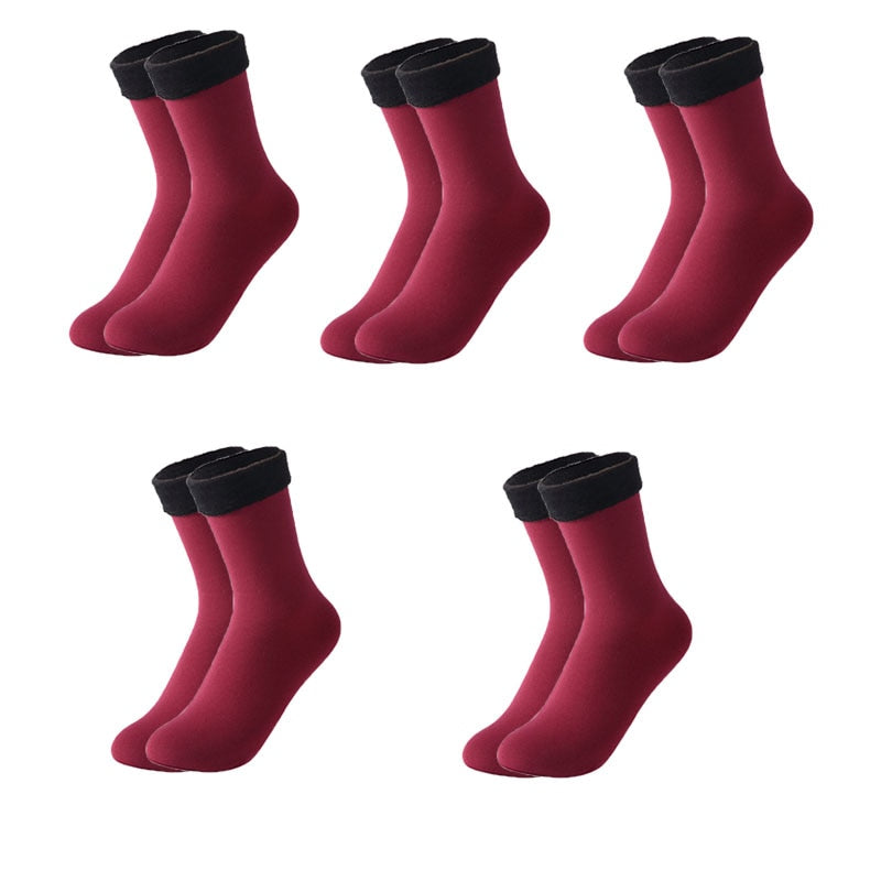 Thermal Touch Winter Warm Solid Thick Socks - Image 15