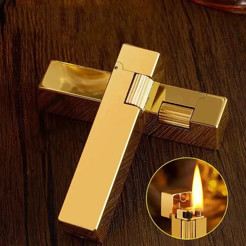 Vintage Flame Handcrafted Copper Wheel Lighter - Image 0