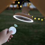 Portable Rechargeable Power Bank Fan Light