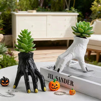 Nightcrawl Gothic Hand Ceramic Planter Pot - Image 4