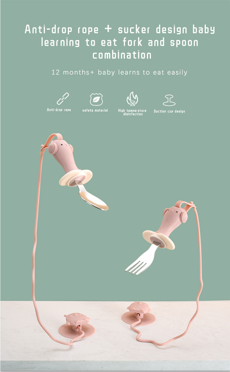 Anti-drop Baby Spoon Fork Set - Image 4