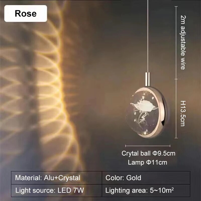 Romantic Crystal Rotating Mood LED Lights - Image 12