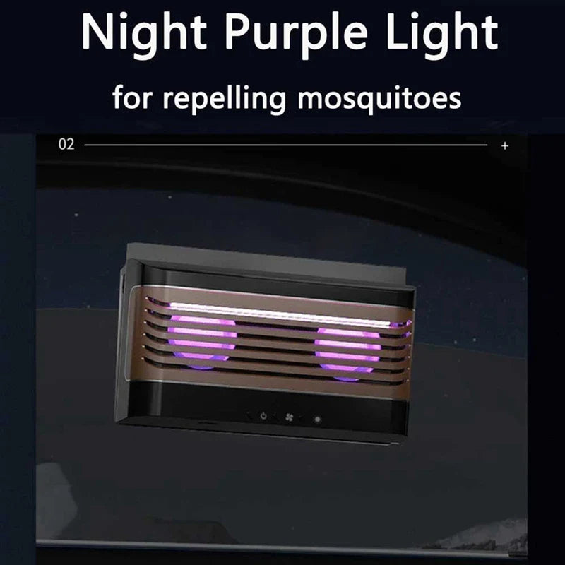 Air Purifier Cleaning System Solar Powered Car Fan - Image 3