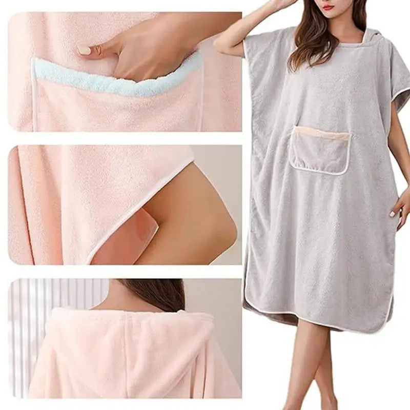 Soft Cozy Women Hooded Robe - Image 3