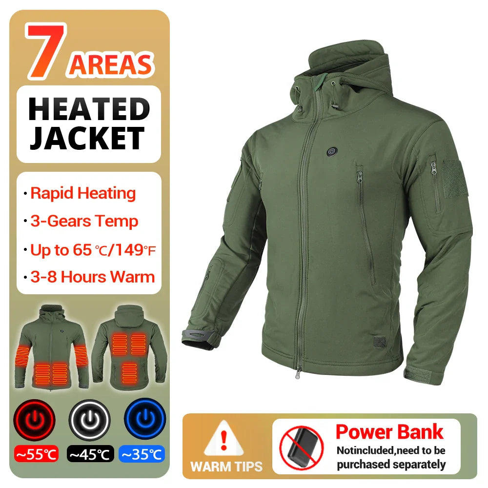 Hooded Heated Winter Camping Jacket