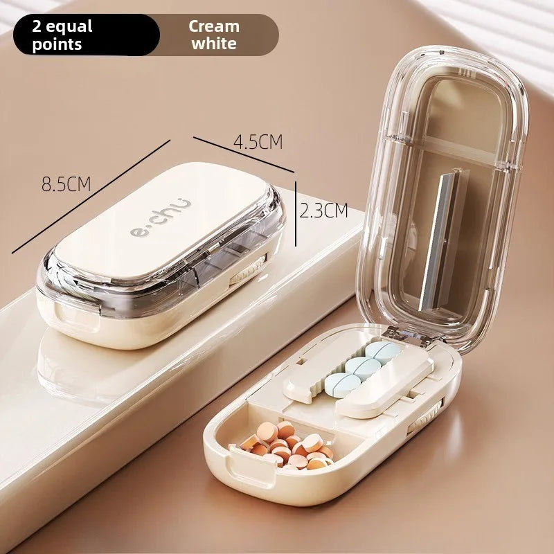 Pocket Size Dustproof Pill Cutter Organizer - Image 9