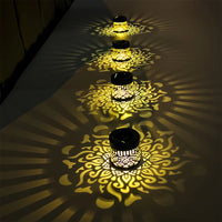 Geometric Pattern Decorative Solar Garden Wall Light - Image 3