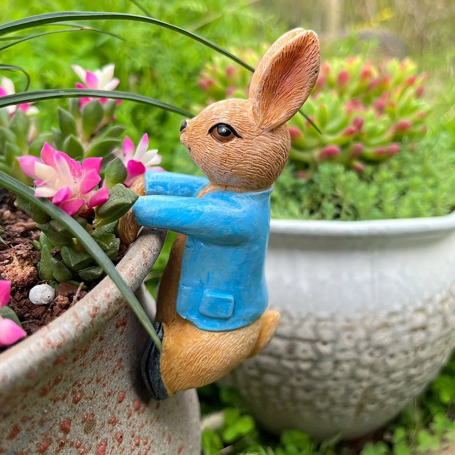 Little Hopper Rabbit Garden Planter Statue