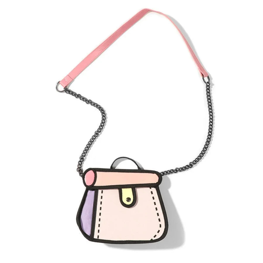 2D Canvas Texture Crossbody Bag - Image 4