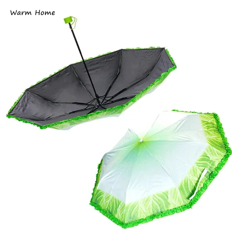 Lettuce Shaped Compact Umbrella - Image 3