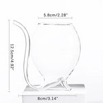 Elegant Curved Art-Inspired Cocktail Glass