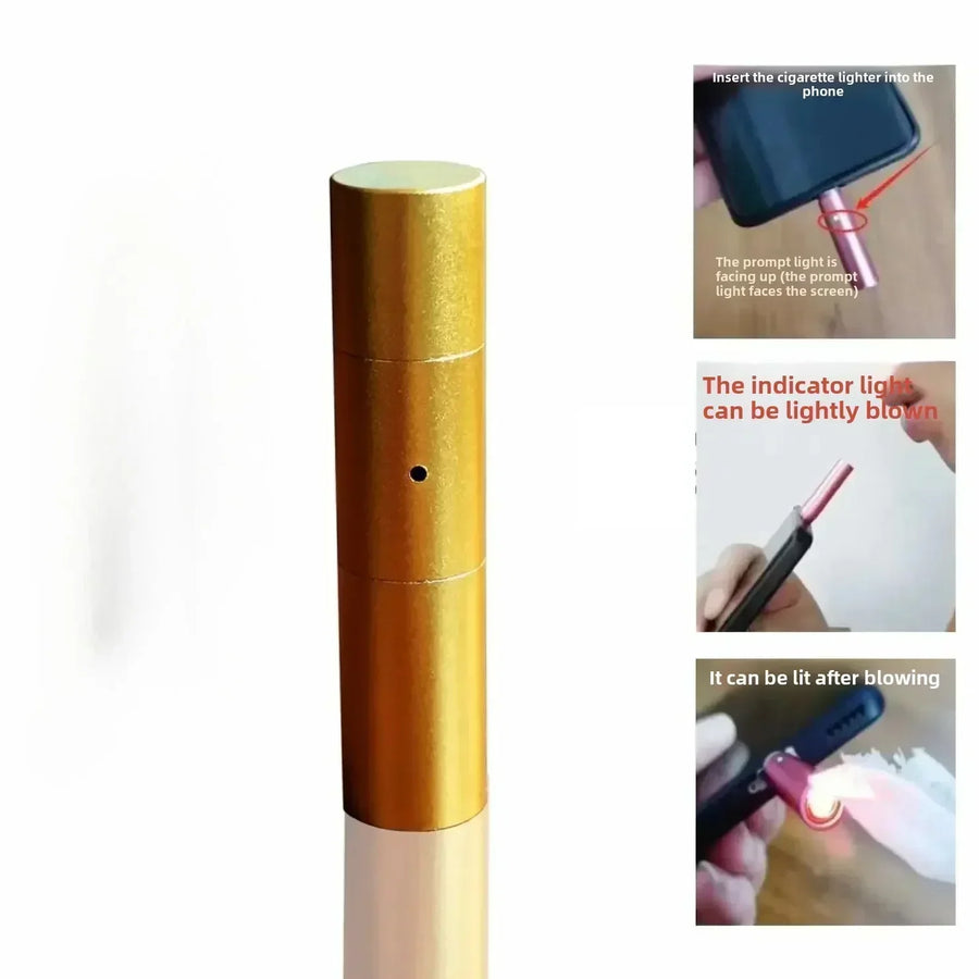 Heat Coil Breath Trigger Windproof Phone Lighter - Image 7