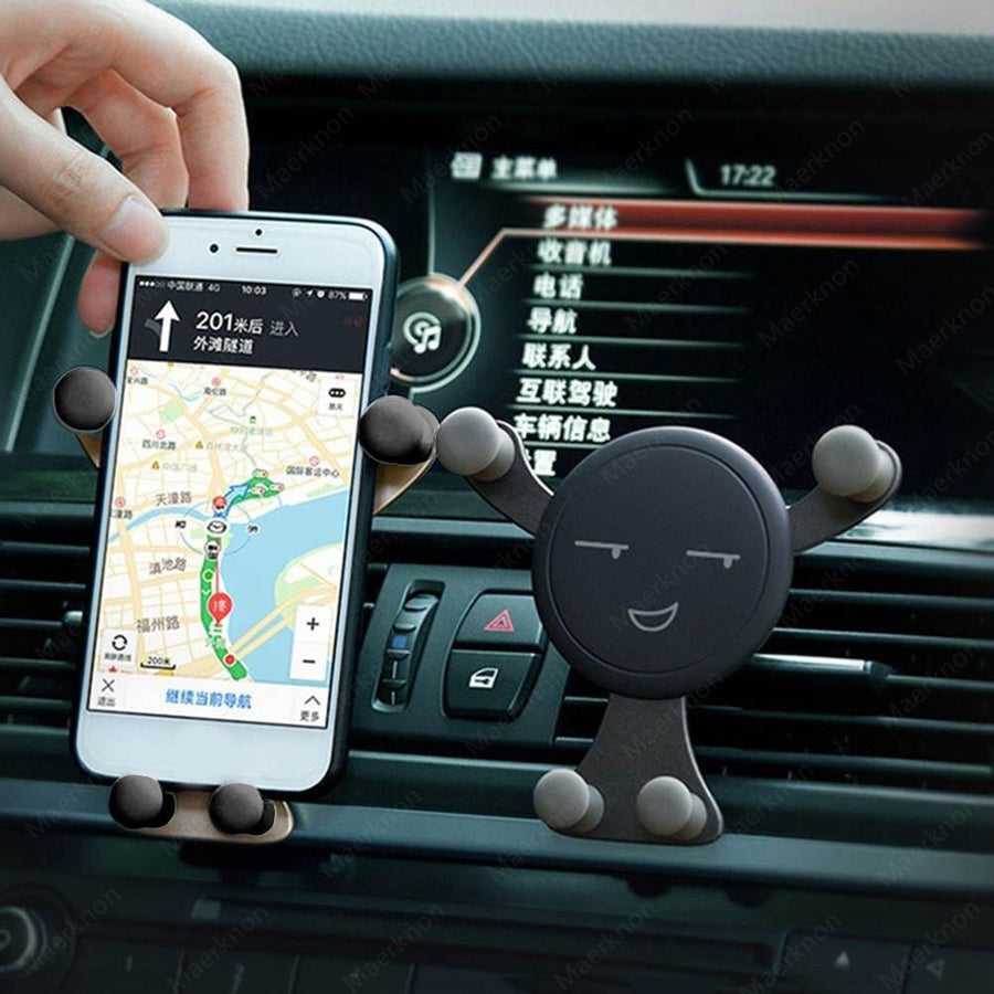 Gravity Support Air Vent Clip Car Phone Holder - Image 1