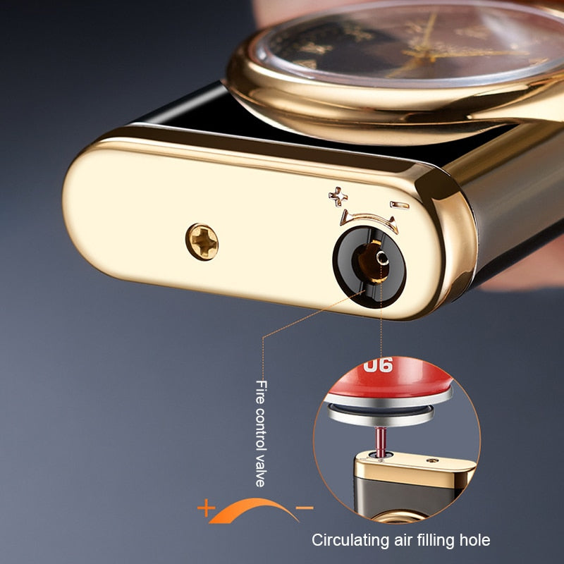 2in1 Elegant Windproof Lighter Watch