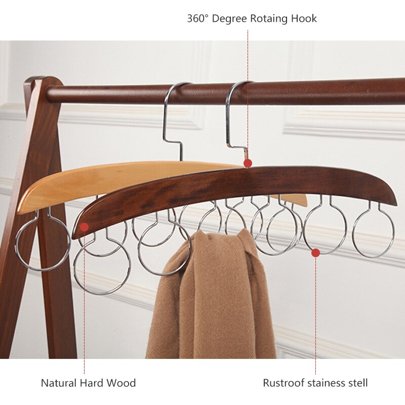 Wooden Space Saving Multi Organizer Hanger - Image 5