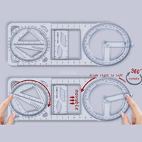 Math Genius Multi-Angle Drawing Precision Ruler - Image 6