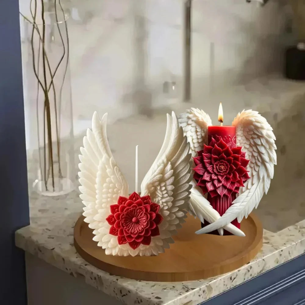 Angel Wing Flower Candle Holder - Image 7
