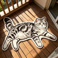 Pawprint Cute Cat-Shape Area Rug